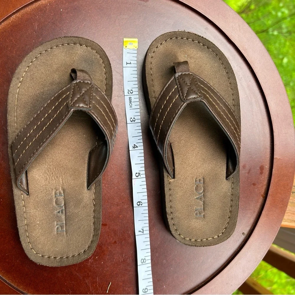 Brown Flip Flops | Size 9/10 Toddler Boy | Just Like Dad Vacation Sandals